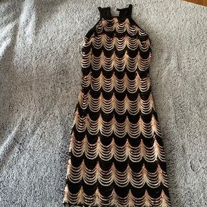 Crystal Doll Gold Sequin Dress